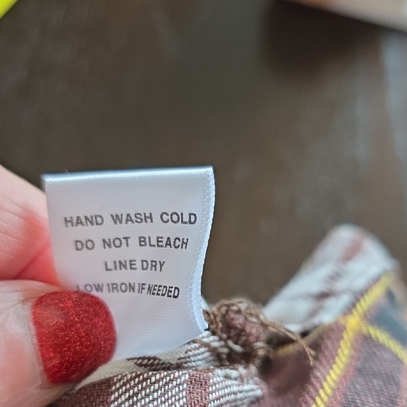 NWT Hers & Mine Medium Plaid Brown Women's Crop Top - Picture 9 of 9